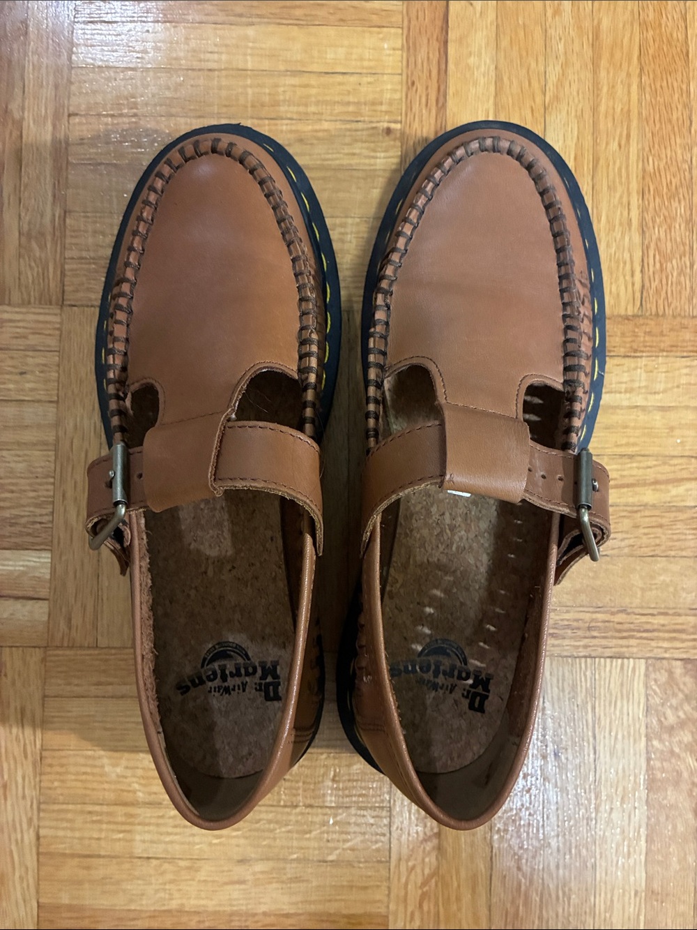 Dr. Martens Brown Leather Buckle Loafers
